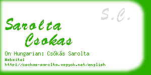 sarolta csokas business card