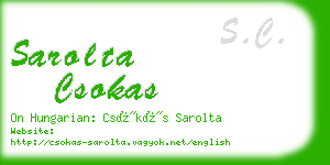 sarolta csokas business card